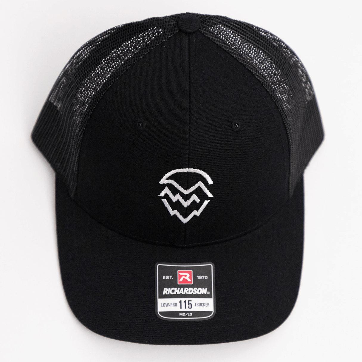 Classic Trucker Hat Black W/ White Logo
